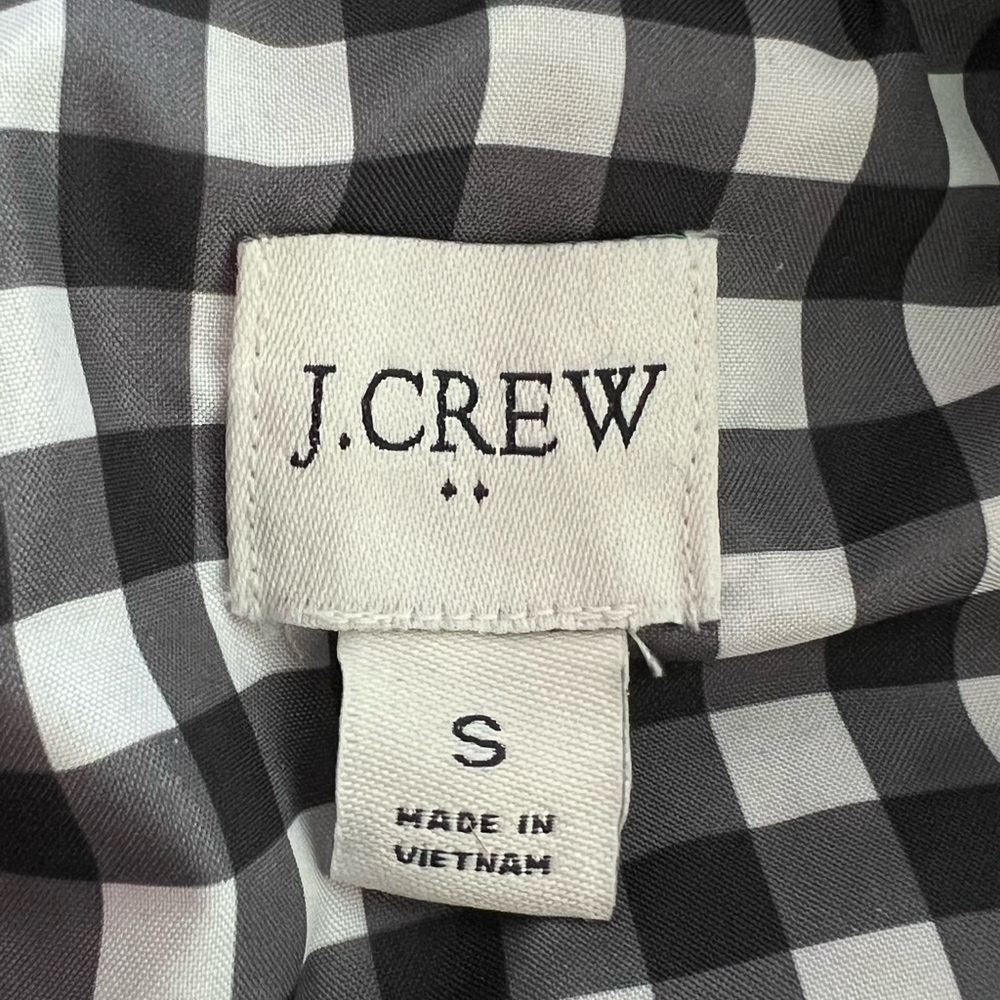 J.Crew Excursion Women's Quilted Puffer Vest, Gingham Lined Gold Hardware Size S - Picture 5 of 9